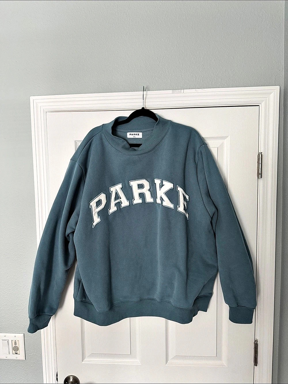 PARKE Graphic Crewneck Sweatshirt Blue XXL